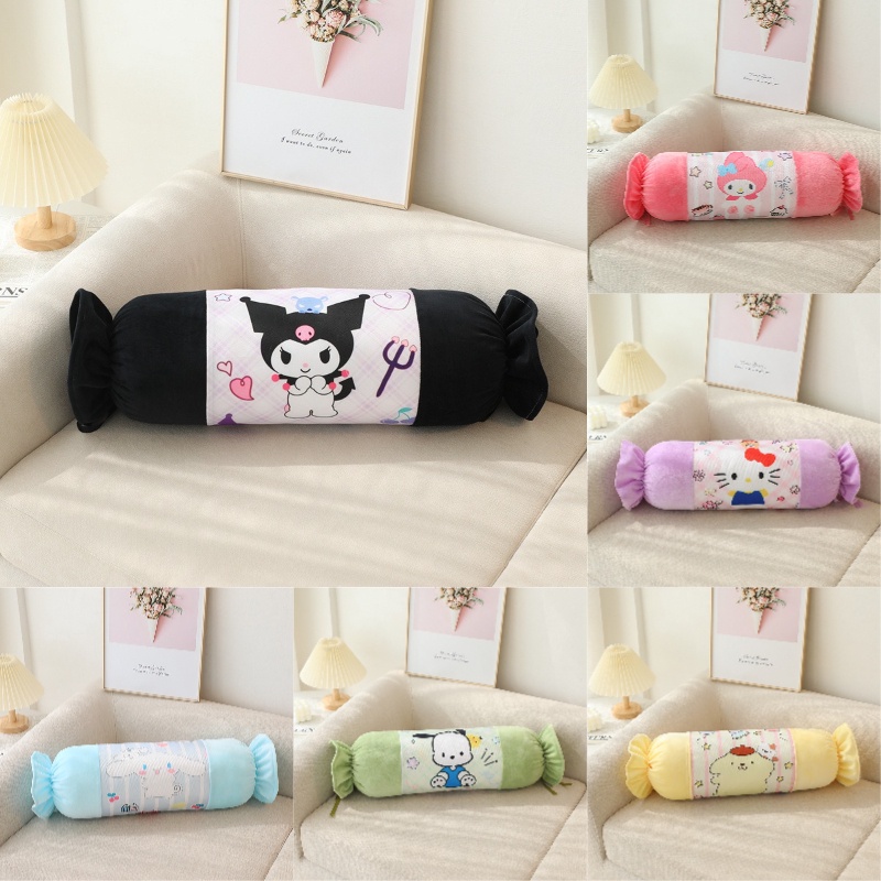 Gối Ôm Dài 70cm Hình Kẹo Sanrio Hoạt Hình Nhiều Màu Sắc Trang Trí Nhà Cửa