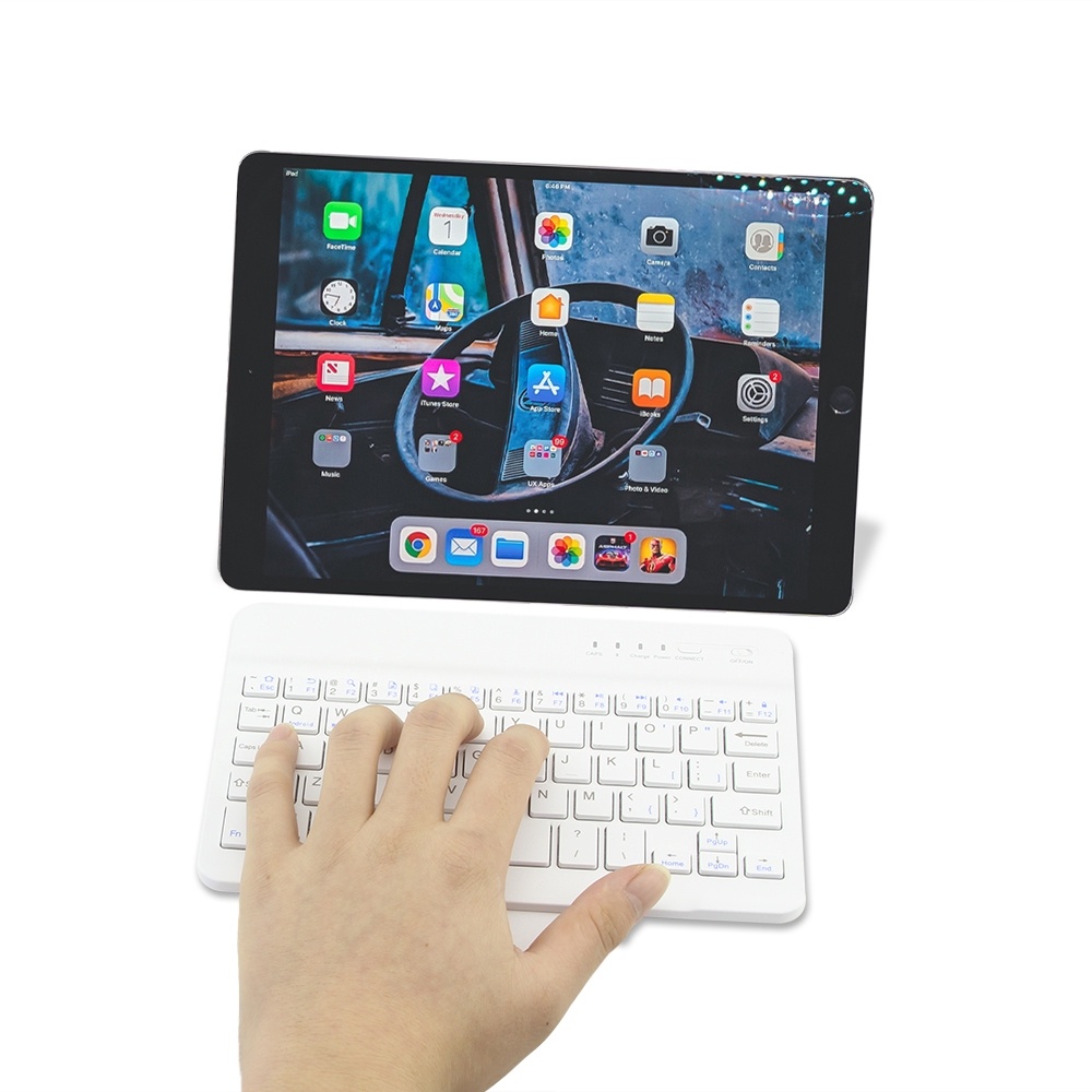 Bàn PhíM Bluetooth 3.0 Không Dây Siêu MỏNg 7 / 8 Inch Cho IOS Android Tablet PC Windows IPad