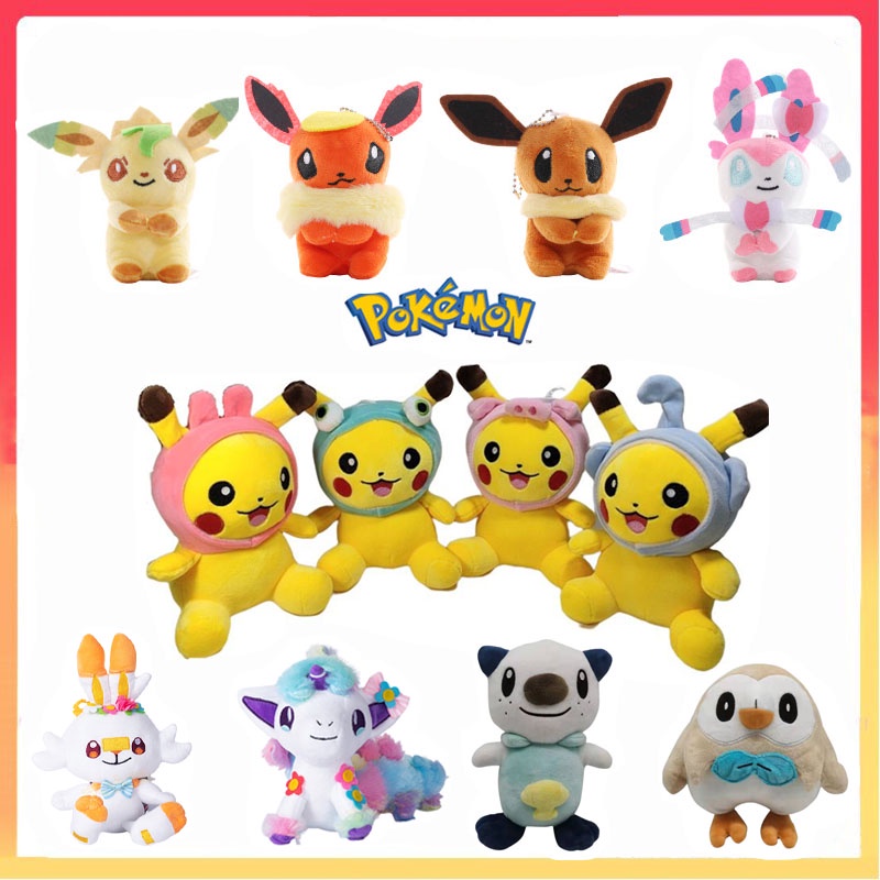 Móc Khóa Hình Pokemon Nhồi Bông 5.1inch Dễ Thương