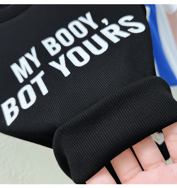 Áo tank top Ngắn In Chữ Màu Trắng Thời Trang Mùa Hè Hàng Mới Dành Cho Bạn Nữ