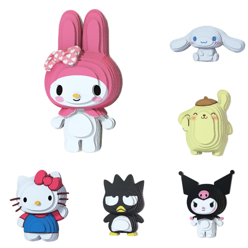 SANRIO Bộ Xếp Hình 3D Hình Hello Kitty