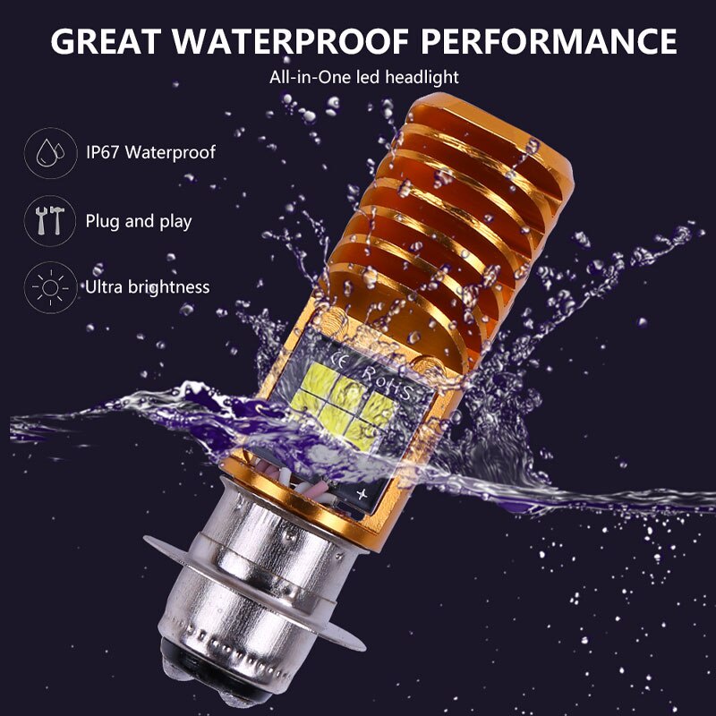 Đèn Pha led H4 ba20d 12v p15d H4 Chuyên Dụng Cho Xe Mô Tô