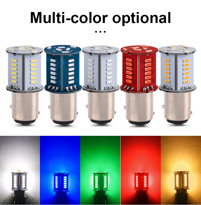 1 Đèn Led Tín Hiệu 1157 BAY15D 30 SMD DRL Cho Xe Máy