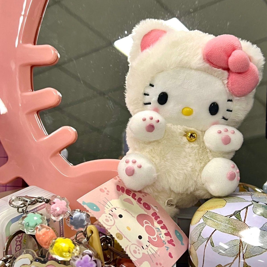 Móc Khóa hello kitty Nhồi Bông Dễ Thương 12cm