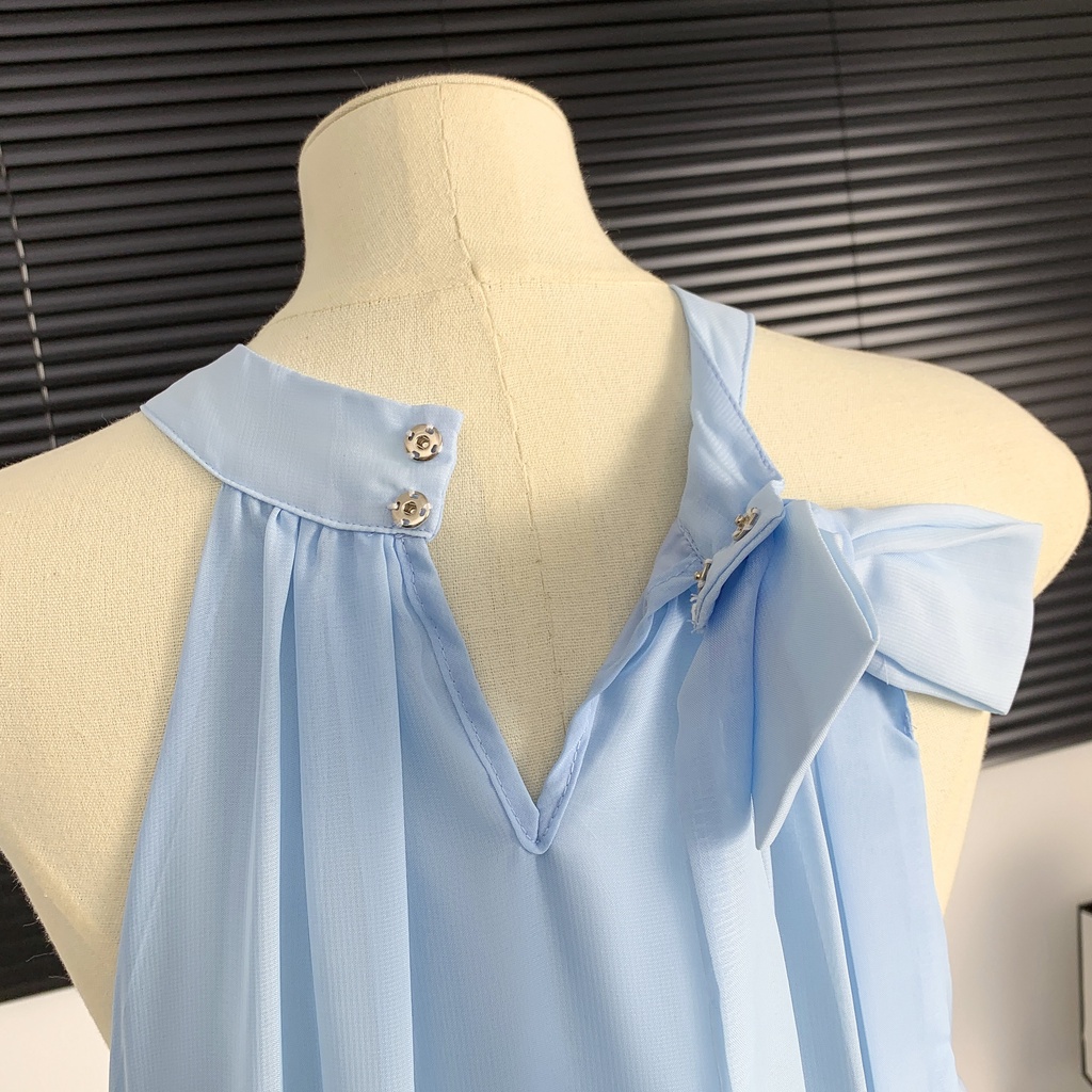 Đầm Hai Dây Thắt Nơ Xinh Xắn Thời Trang Đi Biển Mùa Hè 64432