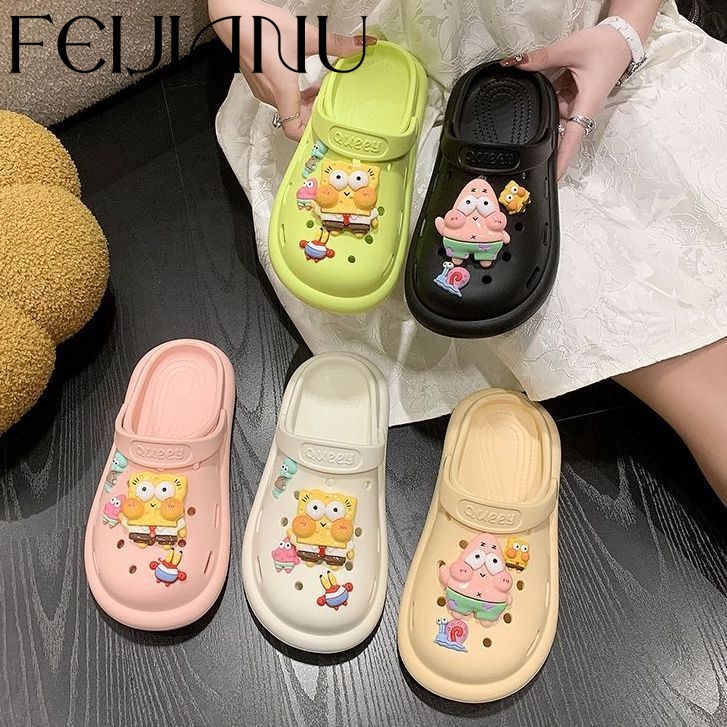 FEIJIANU dép Cross dép sandal nữ giày đi biển đáng yêu thoải mái 060303