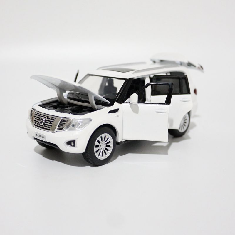 Jackiekim 1:32 scale nissan patrol y62 suv diecast toy car model cửa ra vào bộ sưu tập giáo dục âm thanh và ánh sáng có thể mở được