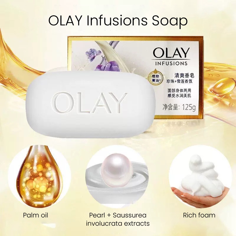 Xà Phòng Tắm OLAY 125g Dưỡng Ẩm Làm Sạch Sâu Có Hương Thơm Cao Cấp