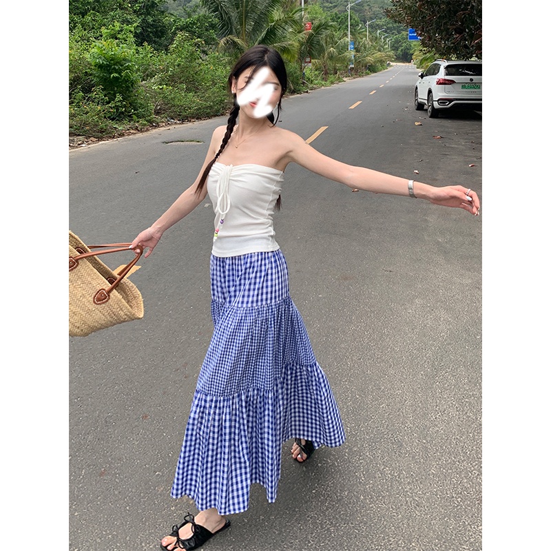 63512 Váy Kẻ Sọc Lưng Thun Mùa Hè