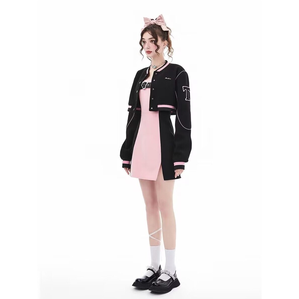 Váy Hot Girl Gió style Bóng Chày Phù Hợp Với Nữ ,váy ôm body, xu hướng, hottrend, váy nữ