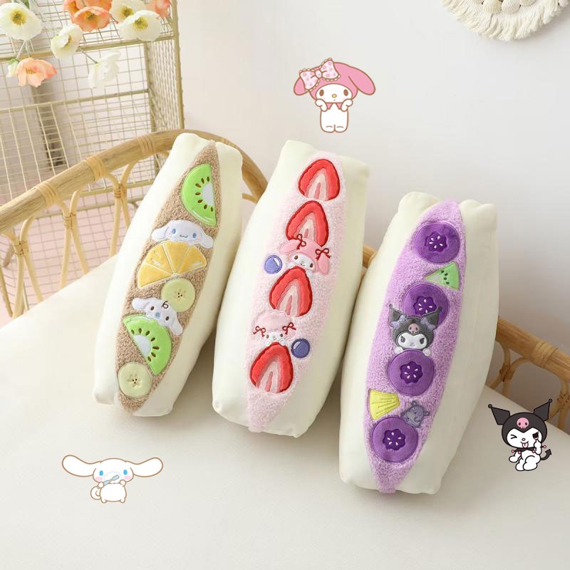 Gối Hình Bánh Sandwich Tai To Mềm Mại Trang Trí Cho Bé Gái