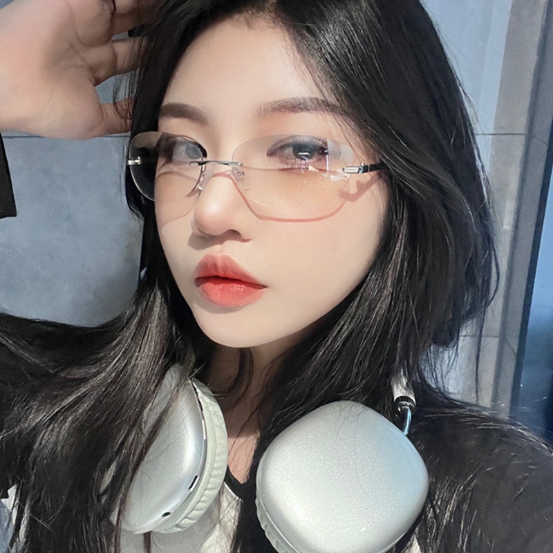 Kính Mát Gọng Oval Y2K Thời Trang Cho Nữ