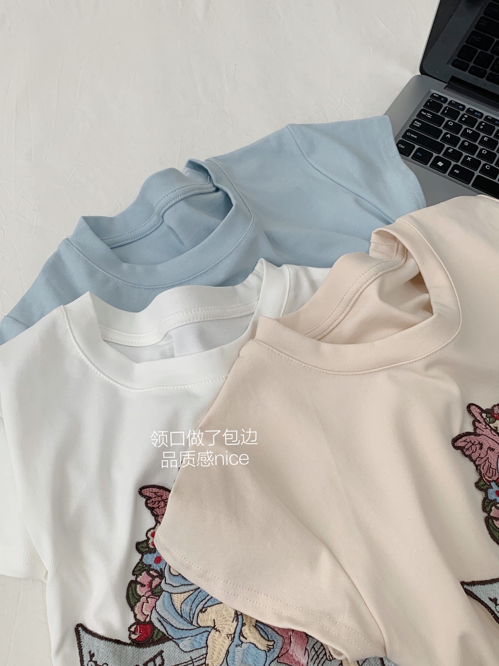 Áo Thun Cột Dây Tay Ngắn Thêu Hình Mèo Dễ Thương Thời Trang Mùa Hè 65433