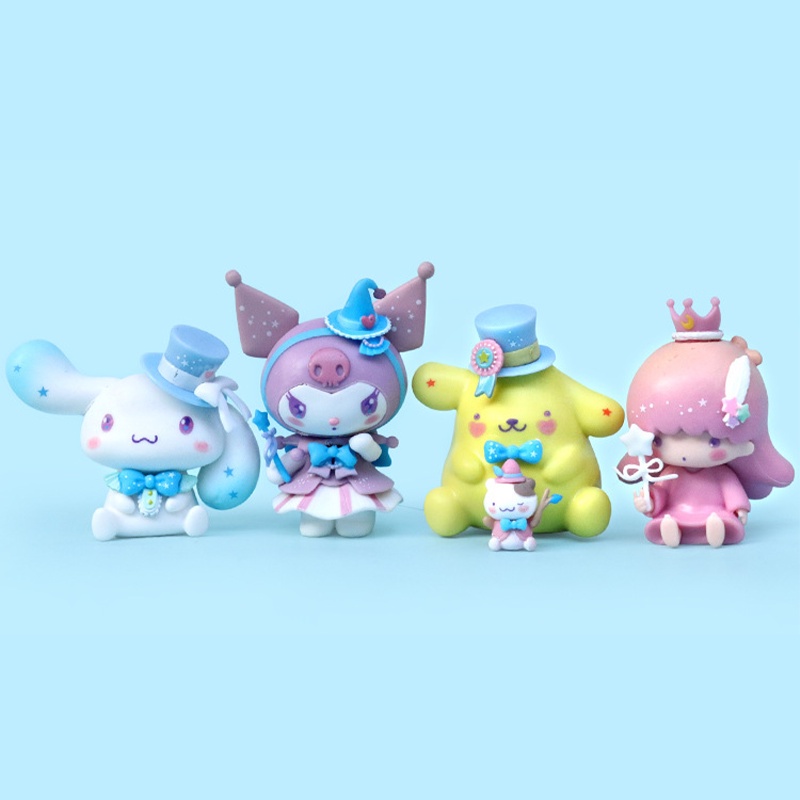 SANRIO Bộ 6 Mô Hình Cinnamoroll Kuromi Melody Dễ Thương