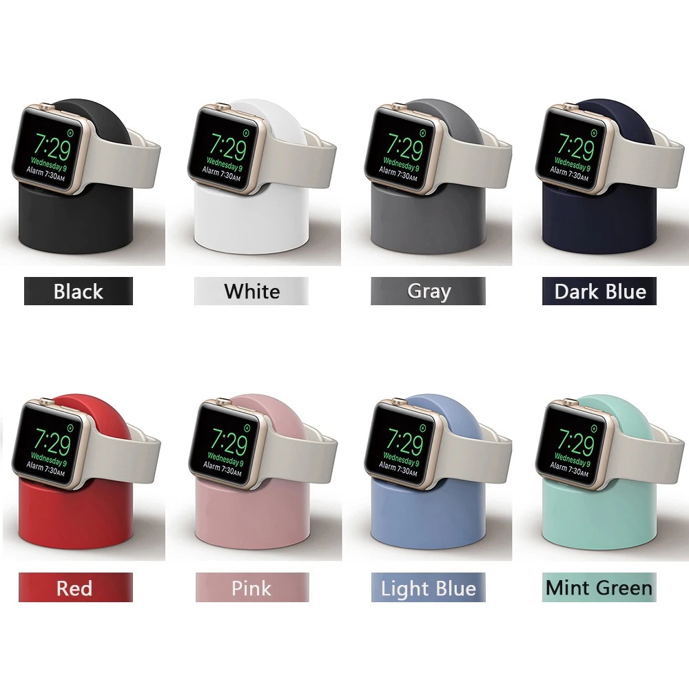 Đế Sạc Silicone Cho iWatch series ultra 8 7 6 SE 5 4 3 2 1 iWatch band 49mm 41mm 45mm 42mm 38mm 44mm 40mm Giá Đỡ