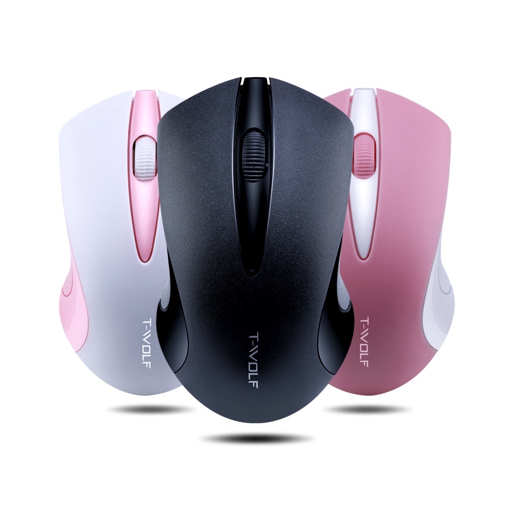 Chuột Quang Gaming T-WOLF Q2 Không Dây 3 NúT, 1600 DPI 2.4G - MàU TrắNg