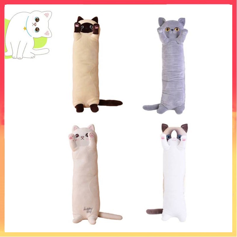 Mèo Nhồi Bông Dáng Dài Mềm Mại Dễ Thương