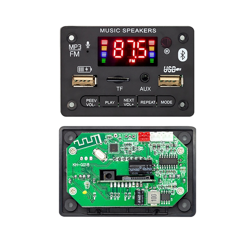 Bảng Mạch Khuếch Đại Âm Thanh MP3 Bluetooth Không Dây DC 5V-20V 2x40W Sạc Xe Hơi