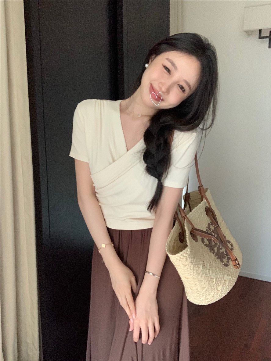 Áo Dệt Kim Mùa Hè 64624 / Váy Lưng Thun