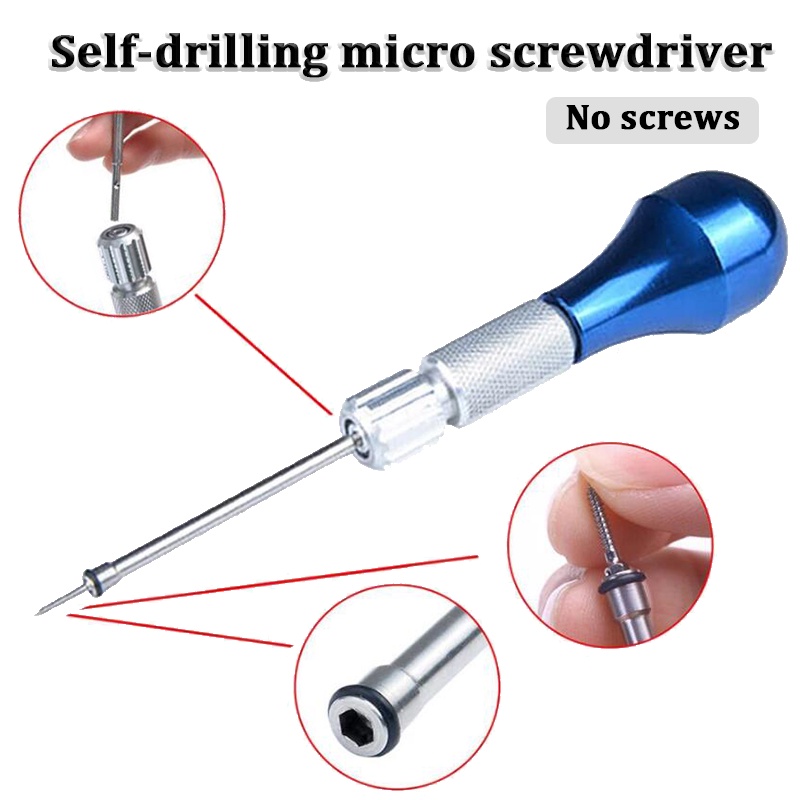 Dụng cụ ghép vít mini nha khoa hợp kim titan bộ điều khiển vít siêu nhỏ để tự khoan nha khoa cấy ghép vi mô & tuốc nơ vít màu xanh / đen