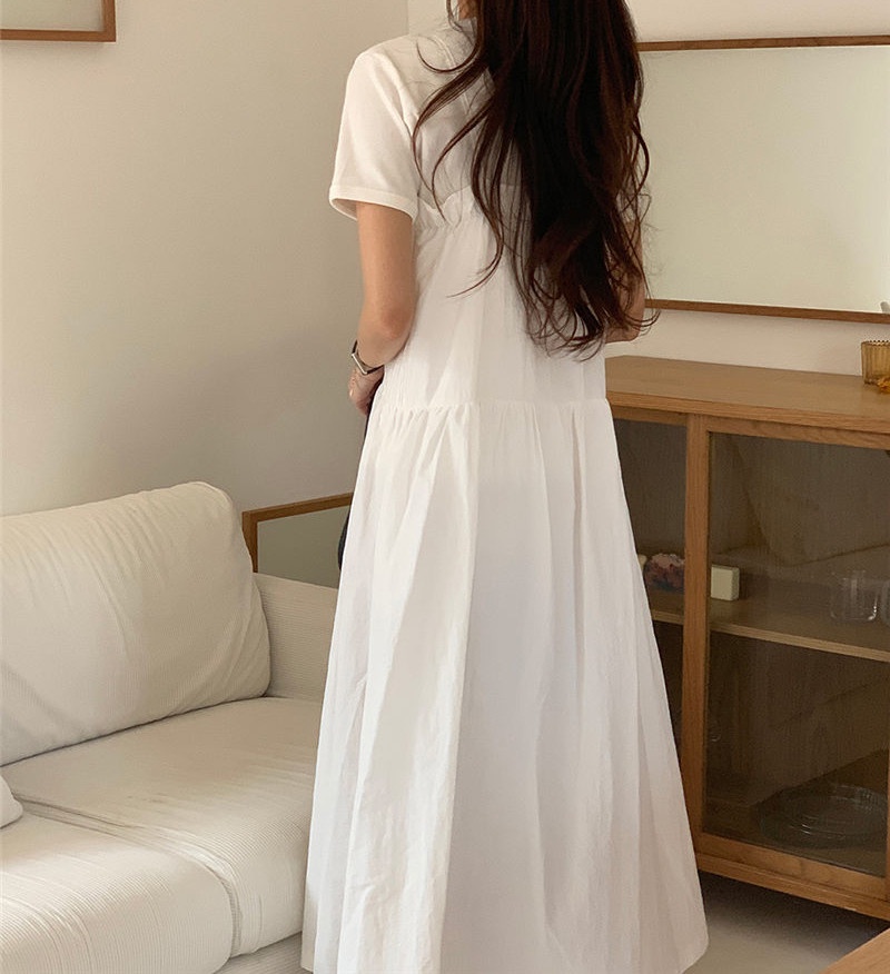 Đầm Hai Dây Màu Trơn Dáng Dài Vừa Vặn 62622