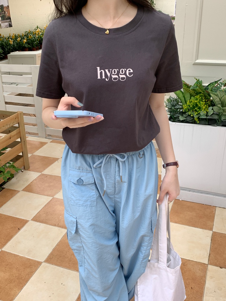 Áo Thun Cổ Tròn Ngắn Tay In Chữ Thời Trang Mùa Hè Kiểu Mới 63864