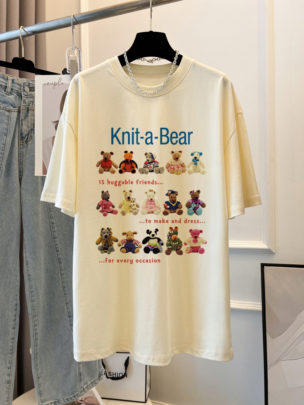 Áo Thun Cotton Dáng Rộng Ngắn Tay In Hình Phong Cách Hàn Quốc Thời Trang Mùa Hè 64505