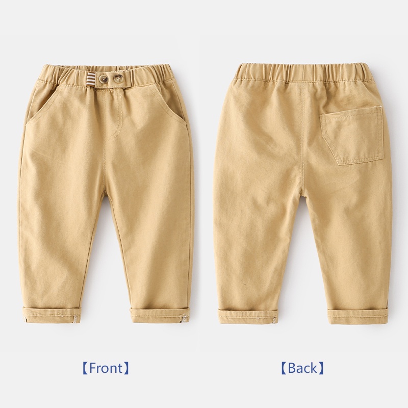 Quần Cotton Mỏng Màu Trơn Thời Trang Xuân Thu Dành Cho Bé Trai Và Bé Gái 2-8 Tuổi