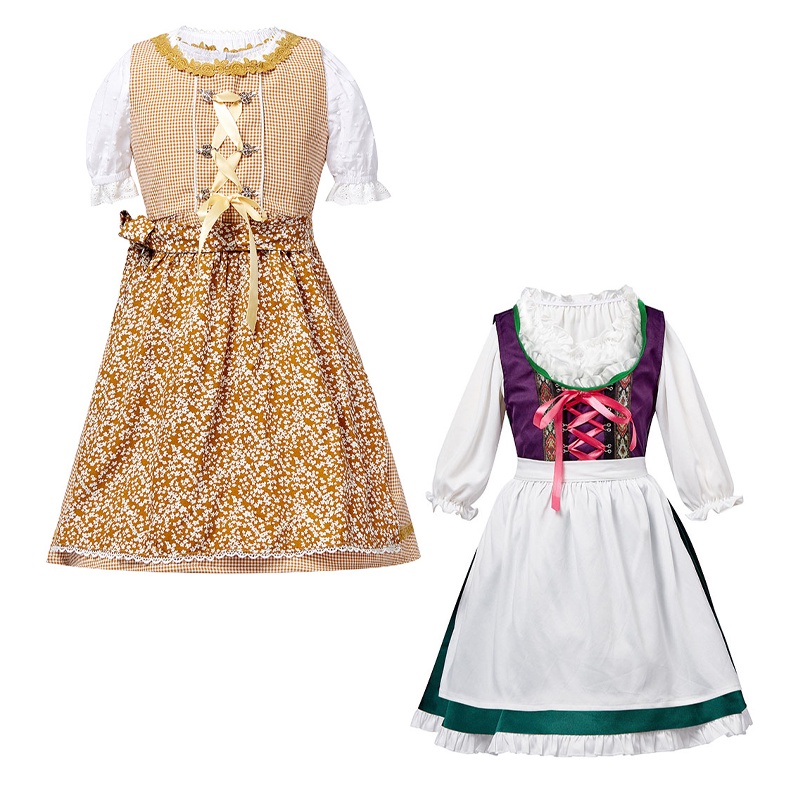 Lễ hội dân gian truyền thống bavaria của đức trang phục cho trẻ em cô gái lễ hội halloween trang phục tiệc terno bộ quần áo trẻ em