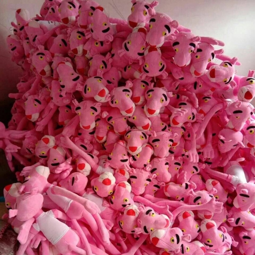 Thú Nhồi Bông Hình Chú Báo Hồng Bằng PP Cotton Tăng Chiều Cao Thoải Mái 3