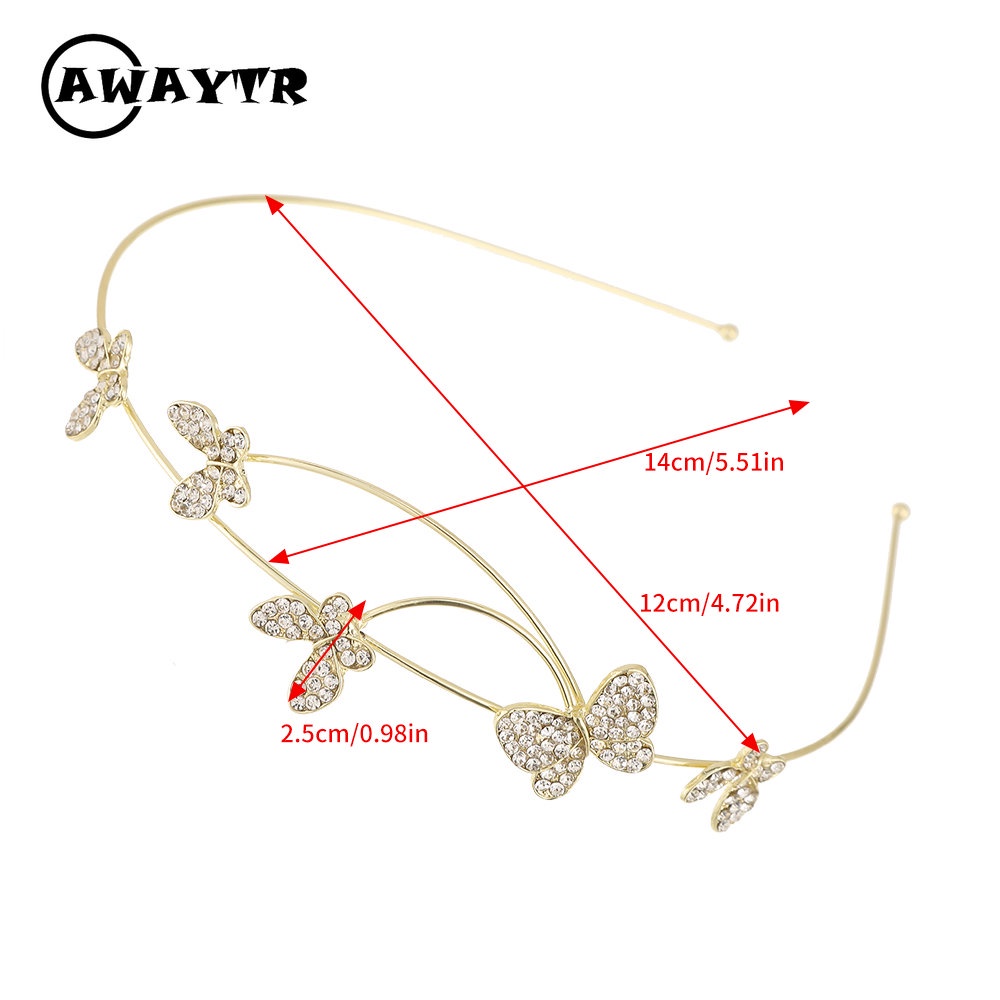 Băng Đô Cài Tóc Hình Bướm Bằng Hợp Kim Phối Ngọc Trai Đơn Giản Thời Trang Dành Cho Nữ