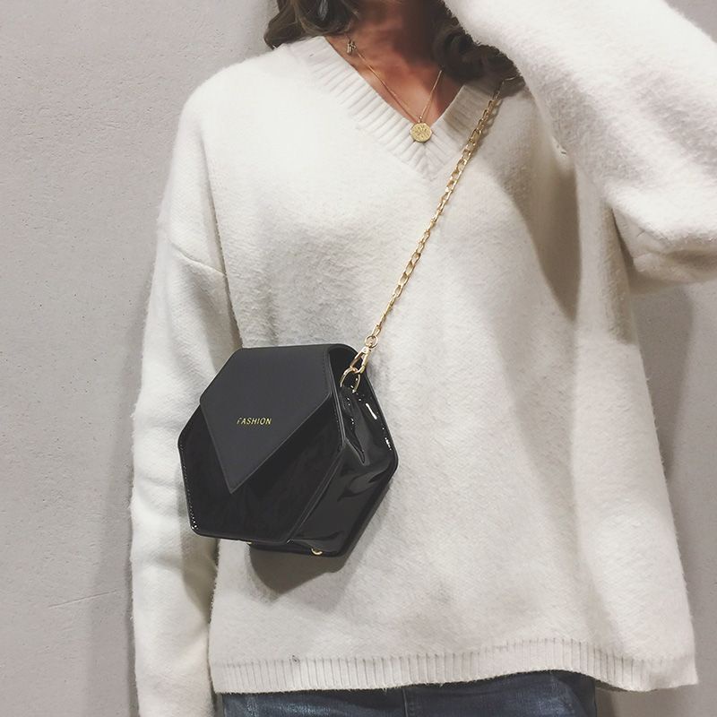 Mnefokc Túi Xách Nhỏ Chuỗi Chic Nữ Xuân Hè Mới Triều Tiên Phiên Bản Xã Hội Đáp Ứng Sinh Viên Chà Một Vai Chéo Túi Xách