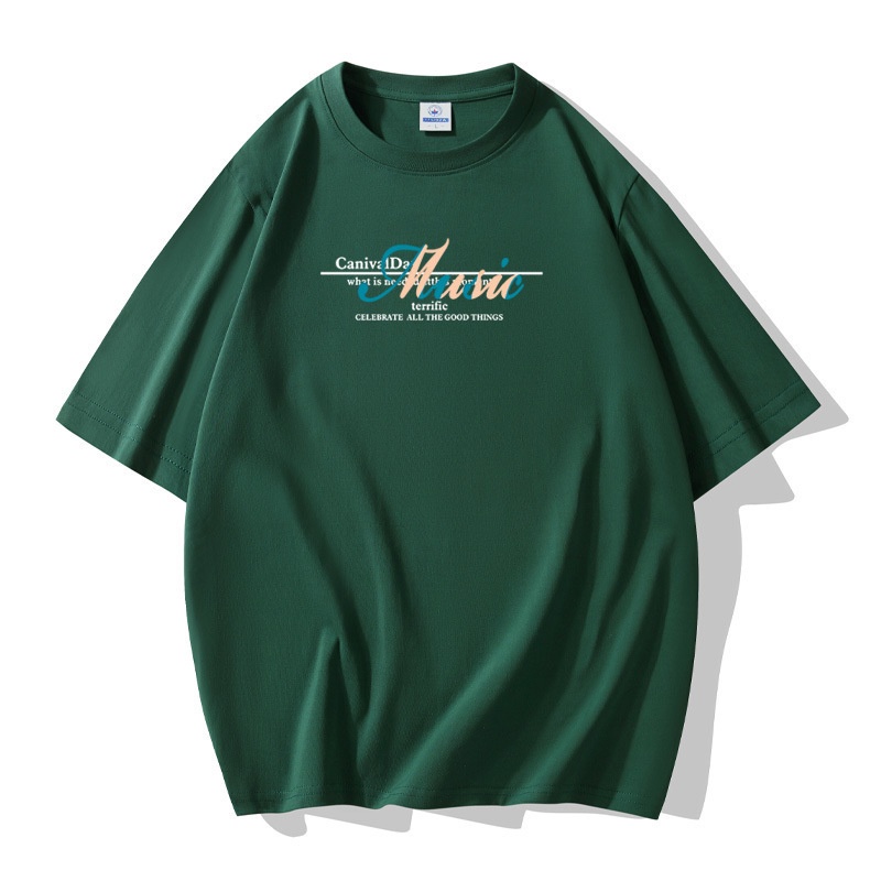 Áo Thun Tay Ngắn Cổ Tròn Vải Cotton Thoáng Khí in Hình Nốt Nhạc Thời Trang Cho Nam Size S-5XL