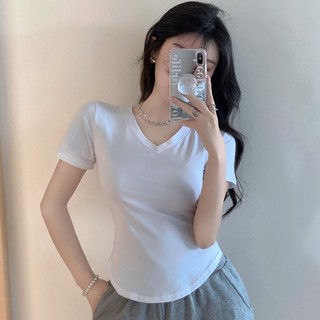 Áo Thun Tay Ngắn Cổ Chữ V Thiết Kế Mới Đơn Giản Thời Trang Dành Cho Mù