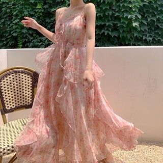 Đầm Hoa Hai Dây Thời Trang Mùa Hè Mới