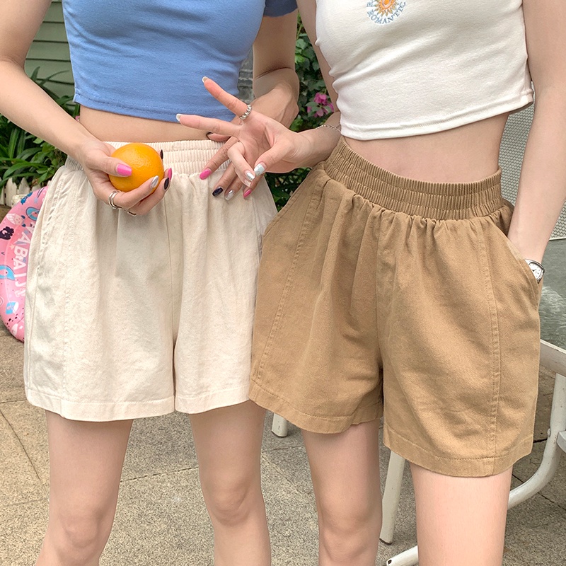 63514 Quần Short Nữ Lưng Thun Mùa Hè Giản Dị