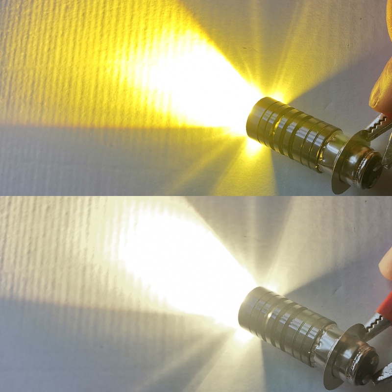 Đèn Pha LED H6 H4 HS1 BA20D P15D mio125 Hai Màu Chuyên Dụng Cho Xe Máy