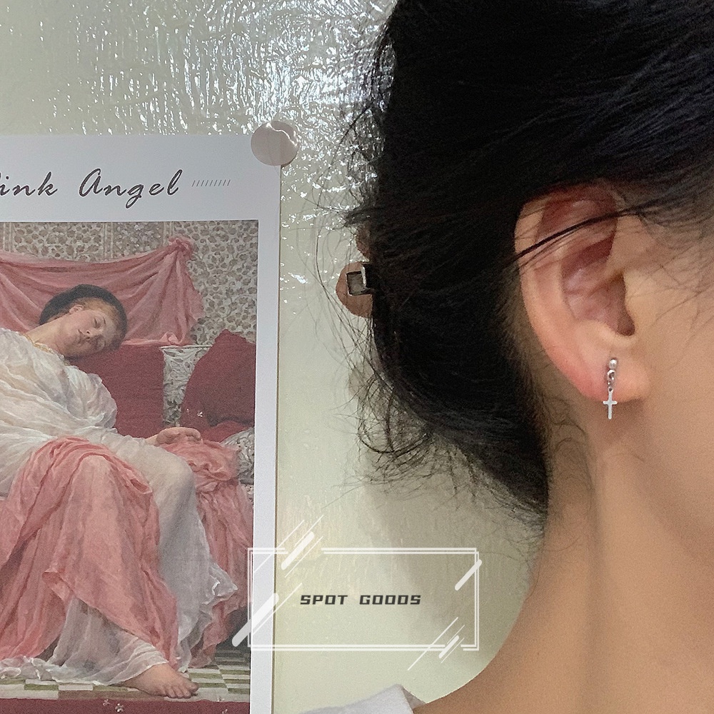 Bông Tai Bằng Thép Titan Hình Gấu Đơn Giản Thời Trang