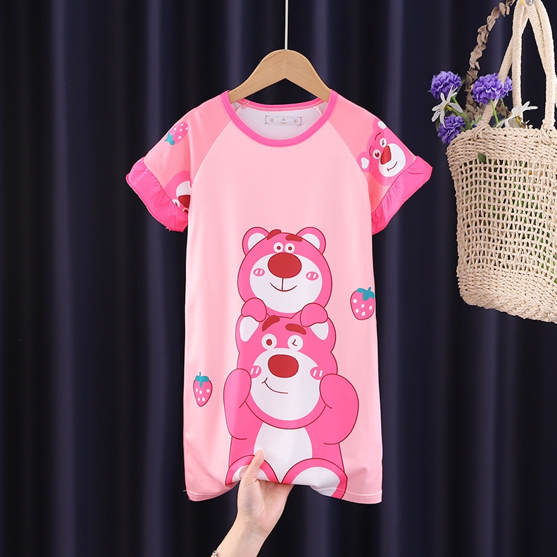 Đồ ngủ Ngắn Tay Thời Trang Mùa Hè Xinh Xắn Dành Cho Bé Gái