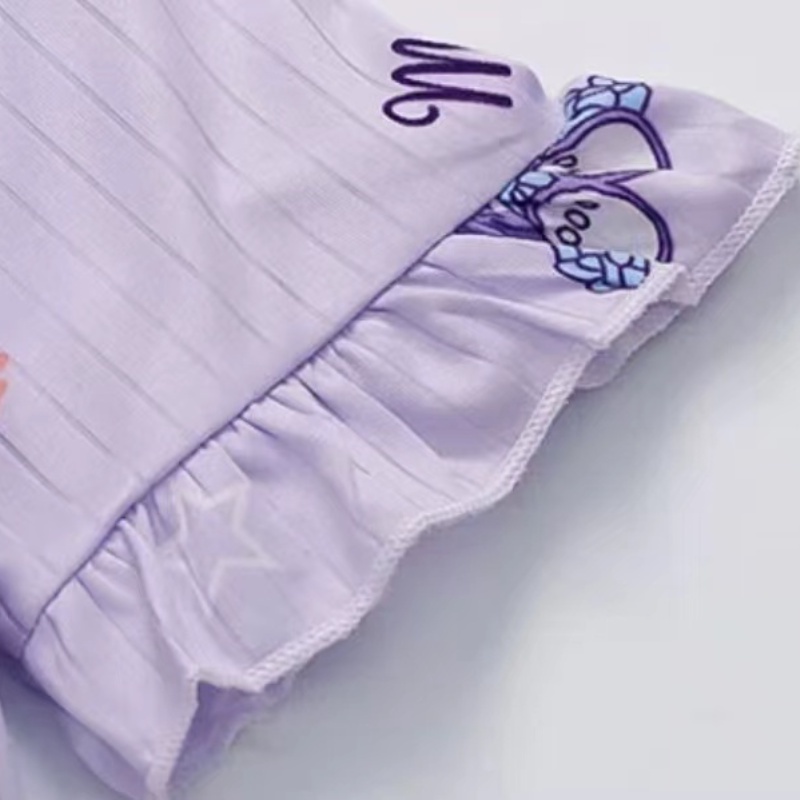 Bộ Đồ Ngủ Kuromi Ngắn Tay Họa Tiết Sanrio Cinnamorol Pijama Cho Bé Gái