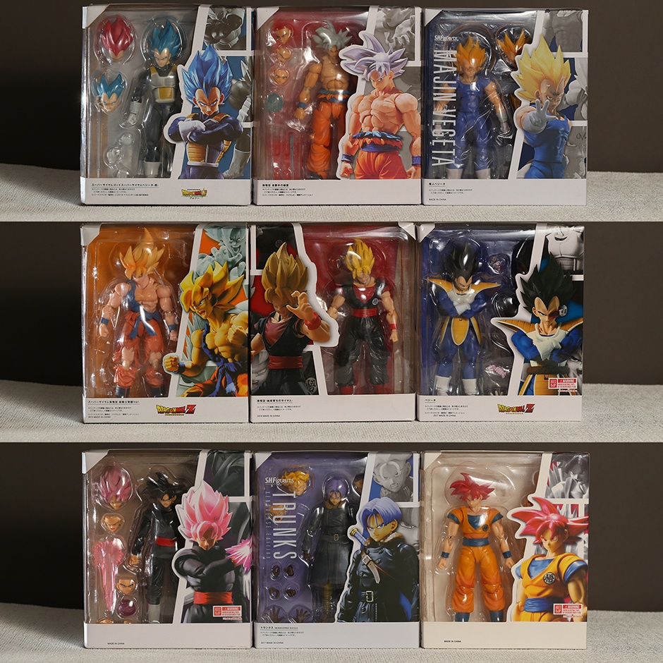 Shf dragon ball son goku gohan vegeta trunks android no.18 piccolo hành động hình đồ chơi anime figurals brinquedos