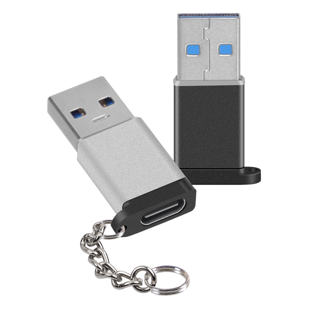 Bộ Chuyển Đổi Sạc Nhanh USB 3.0 TYPE C Có Móc Khóa Bằng Kim Loại Cho Điện Thoại Android / Laptop