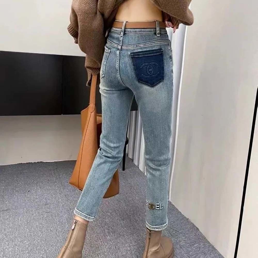 Quần Jean Denim Mỏng Xuân Hè Mới Dễ Phối Đồ Cho Nữ