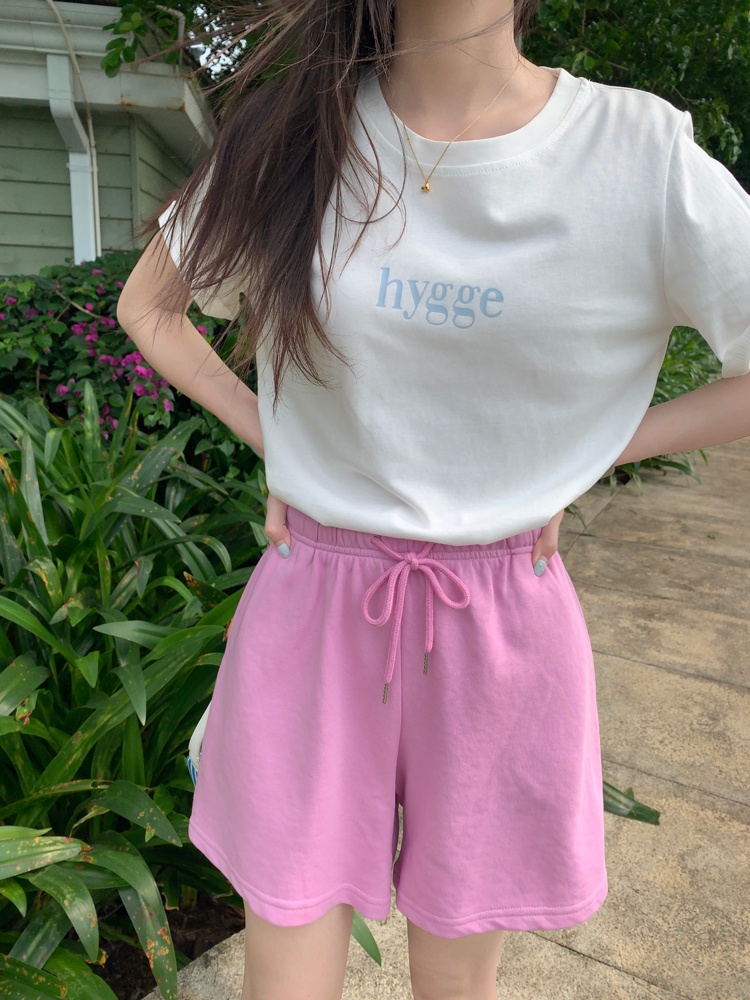 Áo Thun Cổ Tròn Ngắn Tay In Chữ Thời Trang Mùa Hè Kiểu Mới 63864