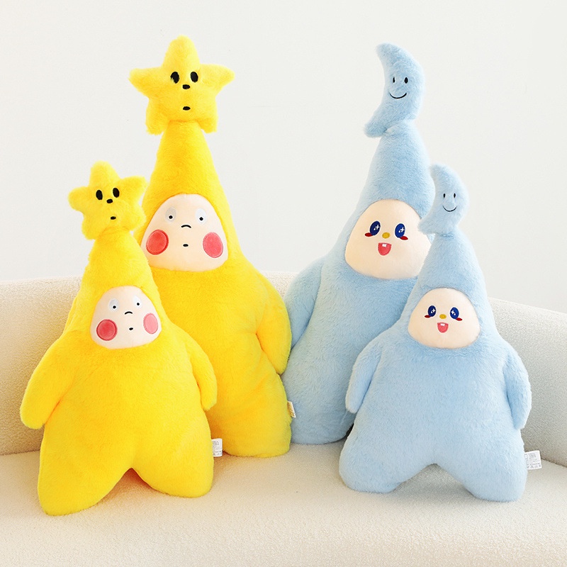 Gối Nhồi Bông Hình Trăng Sao Trang Trí Nhà Cửa