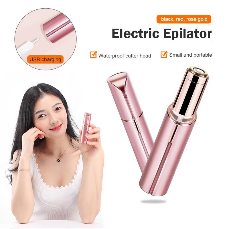 Máy Tẩy Lông Mini Bằng Điện Thiết Kế Hình Thỏi Son Nhiều Màu Sắc Cho Nữ