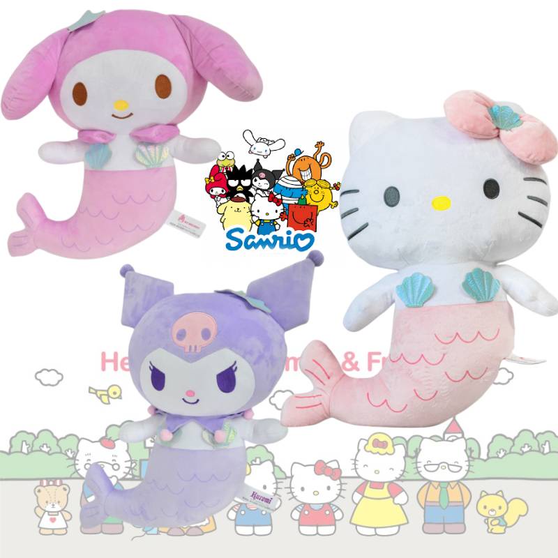 Búp Bê Nhồi Bông Hình Mèo Hello Kitty / Nàng Tiên Cá 48cm Đáng Yêu