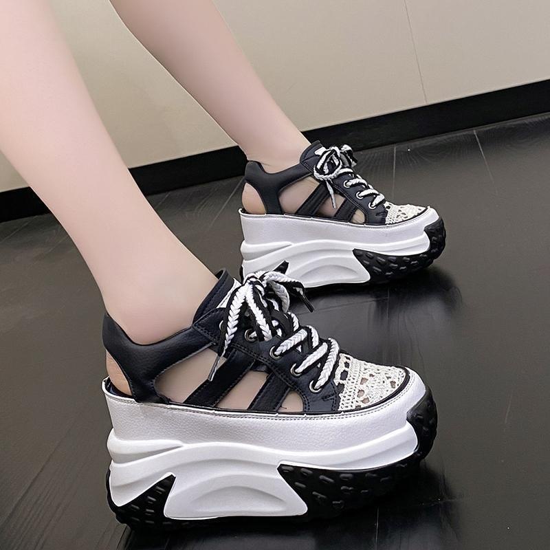 Giày Sandal Đế Dày Thoáng Khí Thời Trang Mùa Hè 2023 Phong Cách Mới Cho Nữ