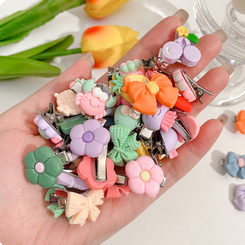 Set 10 Kẹp Tóc Hoạt Hình Dễ Thương Cho Bé Gái