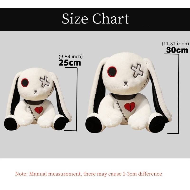 Đồ chơi nhồi bông Hình Thỏ Ma Cà Rồng Phong Cách Gothic Rock 30cm
